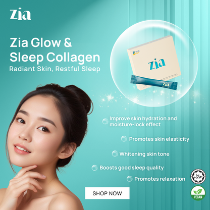 Zia Sleep Whitening Vegan Plant Based Collagen Drink (Japan Formulated)