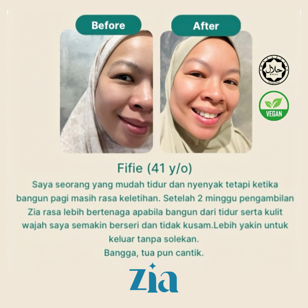 Zia Sleep Whitening Vegan Plant Based Collagen Drink (Japan Formulated)