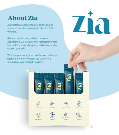 Zia Sleep Whitening Vegan Plant Based Collagen Drink (Japan Formulated)